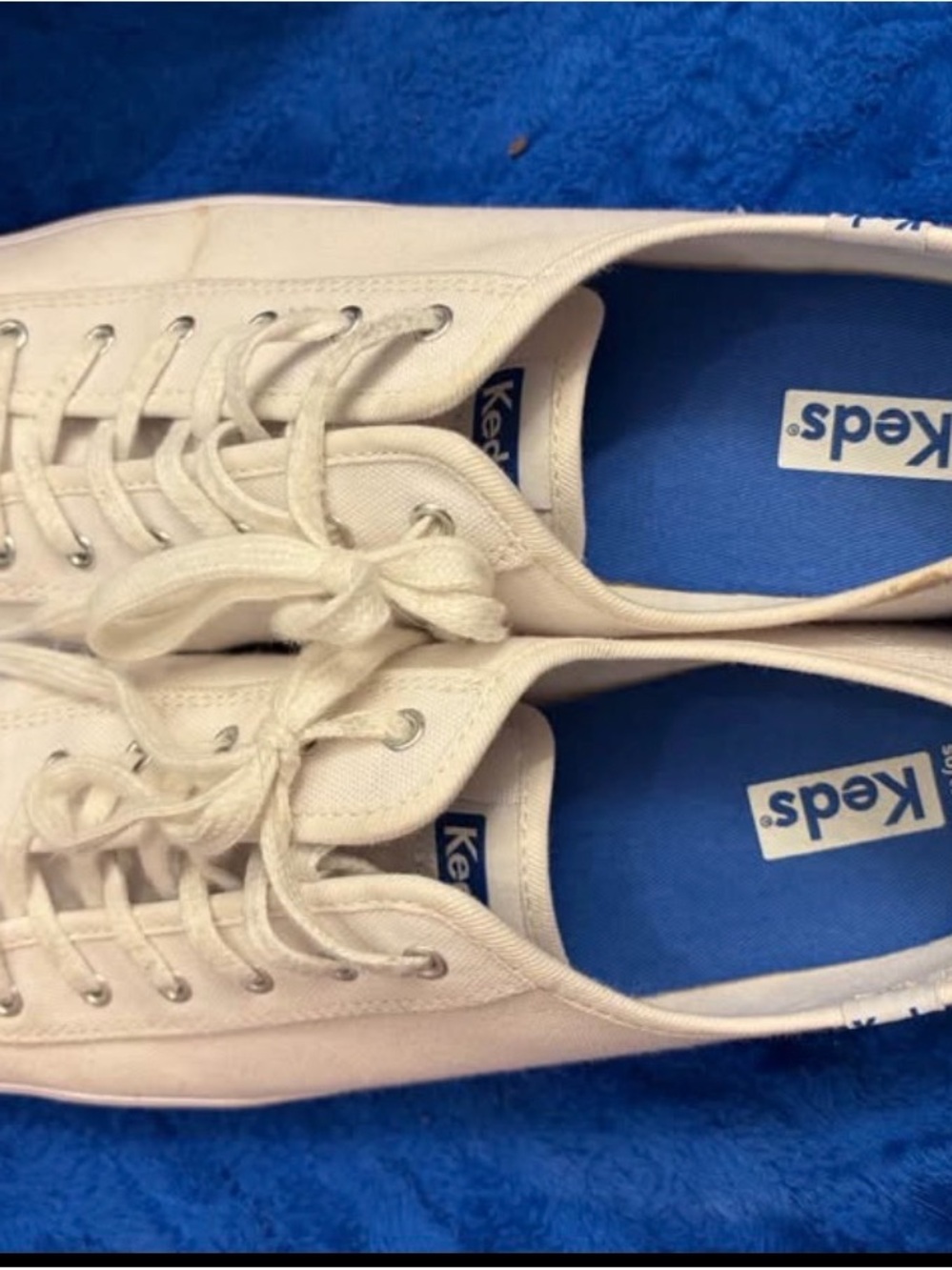 Keds Women’s White Canvas Lace-Up Sneakers